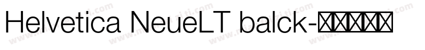 Helvetica NeueLT balck字体转换